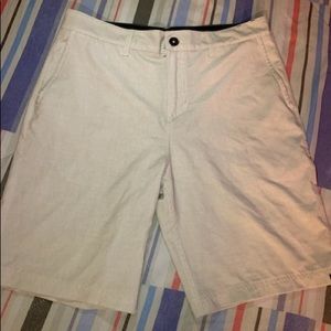 A pair of white shorts